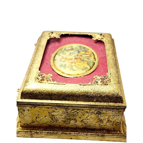 Antique Gilt Metal Decorative Box (A5039) - Picture 6 of 9